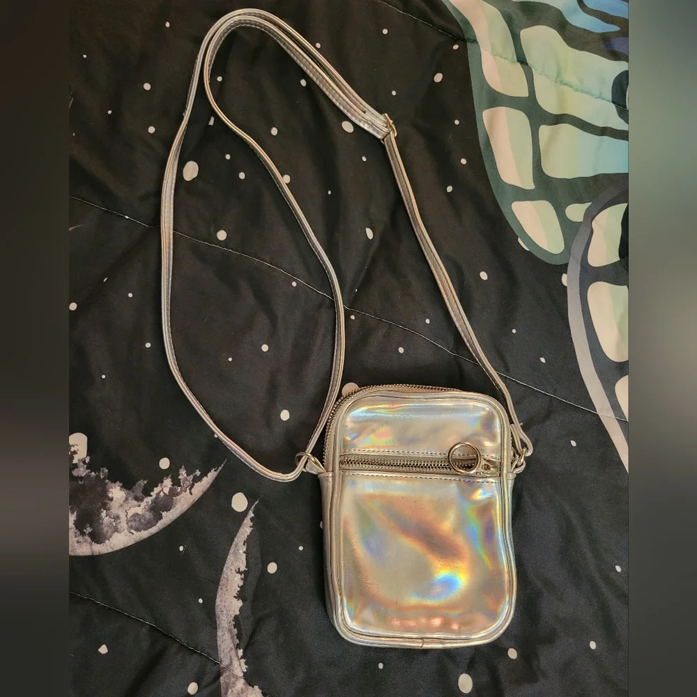 Holo/chrome Colored Backpack & Side Purse